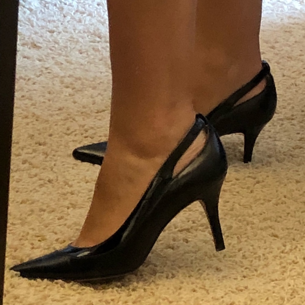 Nine West Kano Pointed Toe Pumps- Black Size 5 1/2